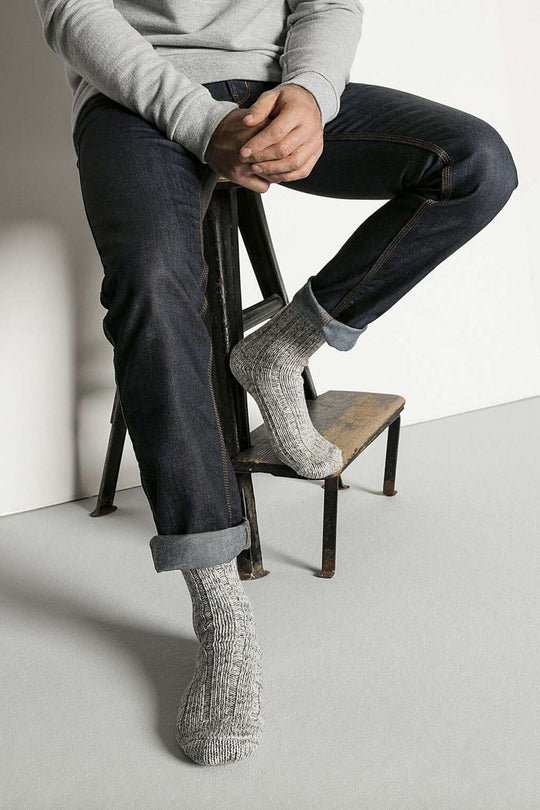 Birkenstock Calze Cotton Slub Bianco Uomo
