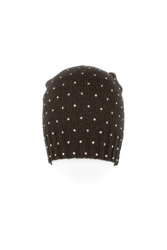 Regina Berretto Strass Radi Marrone Donna