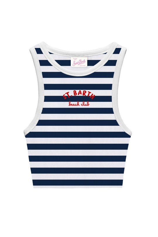 Mc2 Saint Barth Single Shoulder Rib Top Bambina