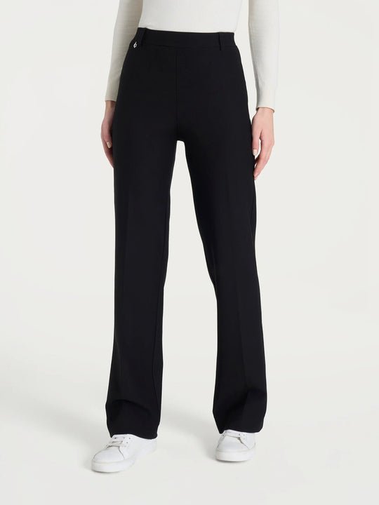 Ragno Pantalone Gamba Larga Fluido Nero Donna