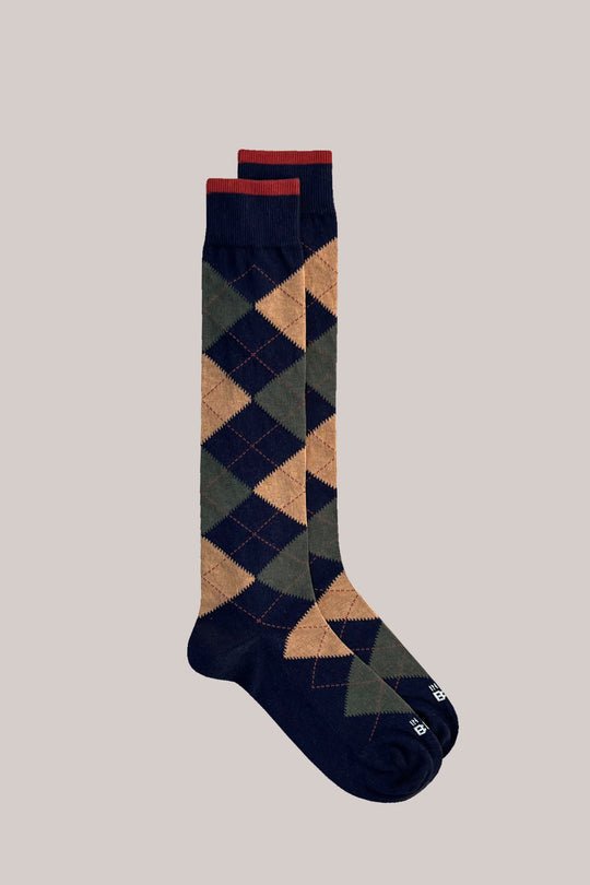 In The Box Calza Argyle Blu Uomo