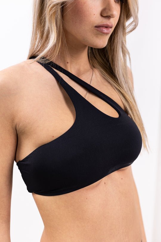 Matinee Bikini Top Monospalla Nero Donna